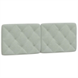 vidaXL Velvet Full Bed Frame in Light Grey