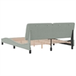 vidaXL Queen Velvet Bed Frame in Light Grey