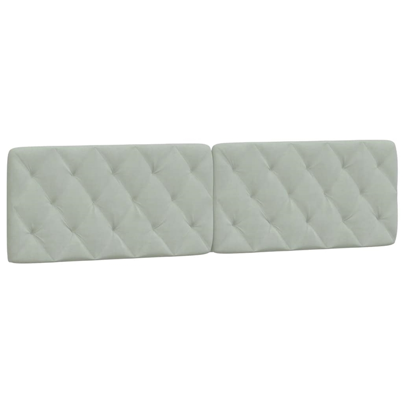 vidaXL Queen Velvet Bed Frame in Light Grey