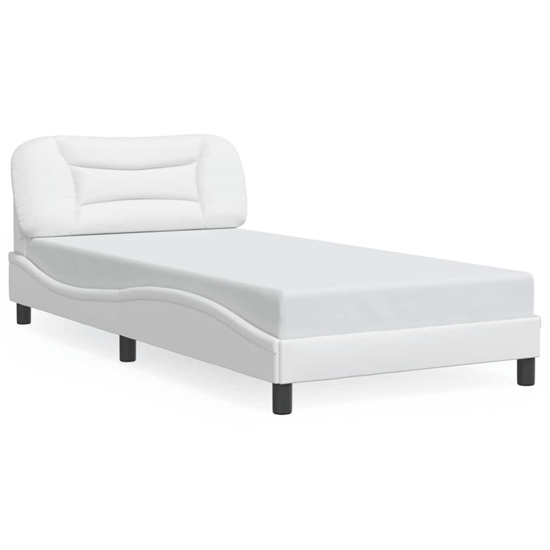 vidaXL Twin Bed Frame in White