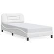 vidaXL Twin Bed Frame in White