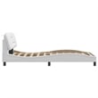 vidaXL Twin Bed Frame in White