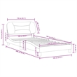 vidaXL Twin Bed Frame in White