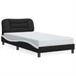vidaXL Twin XL Bed Frame in Black and White