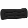 vidaXL Engineered Wood Faux Leather Queen Bed Frame in Black