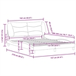 vidaXL Engineered Wood Faux Leather Queen Bed Frame in Black