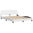 vidaXL Queen Engineered Wood Bed Frame in White