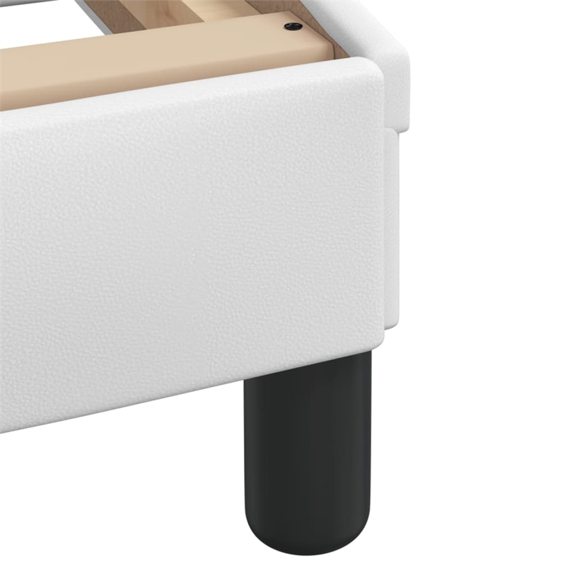 vidaXL Viana Faux Leather Queen Bed Frame without Mattress in White