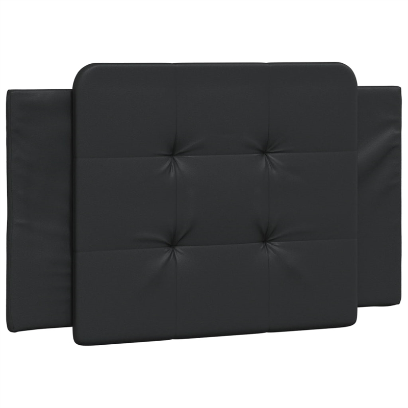 vidaXL Rectangular Faux leather Twin Bed Frame in Black