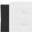 vidaXL Faux Leather Twin Bed Frame in Black and White