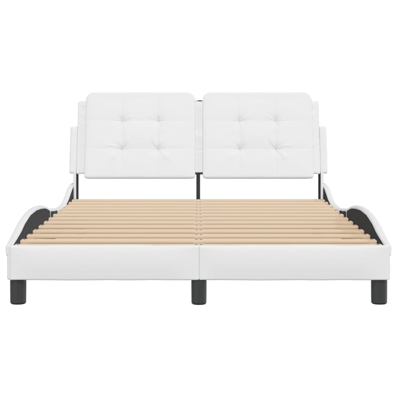 vidaXL Rectangular Full Bed Frame in White