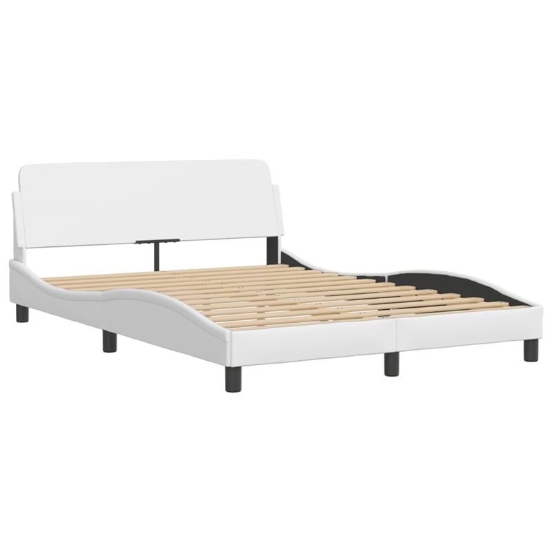 vidaXL Rectangular Full Bed Frame in White