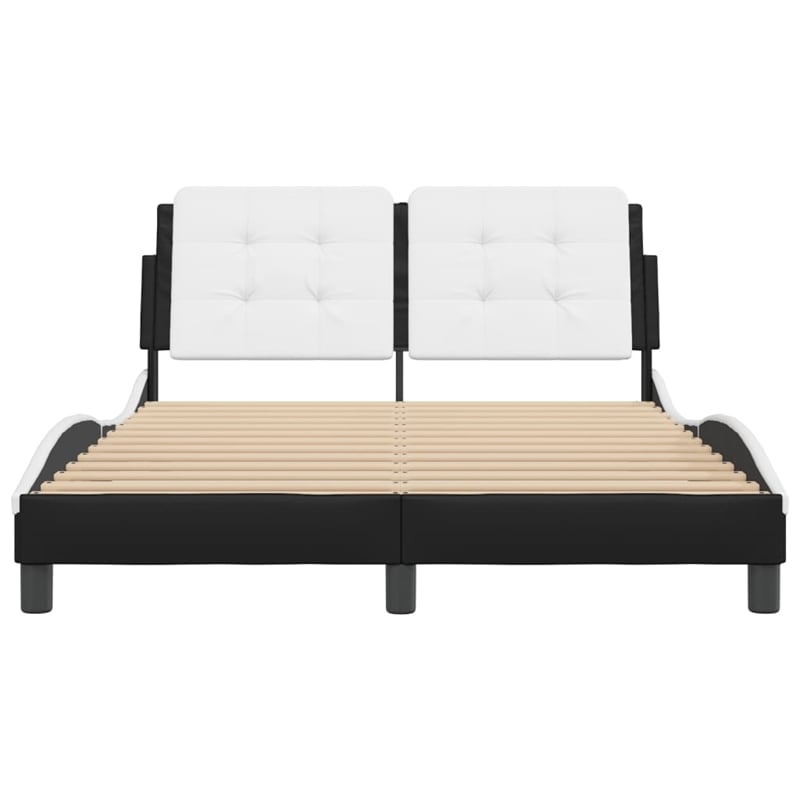 vidaXL Full Bed Frame in Black and White