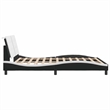 vidaXL Faux Leather Full Durable Bed Frame in Black and White