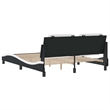 vidaXL Faux Leather Full Durable Bed Frame in Black and White