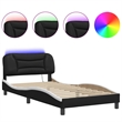 vidaXL Rectangular Twin Bed Frame in Black and White