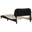 vidaXL Rectangular Twin Bed Frame in Black and White