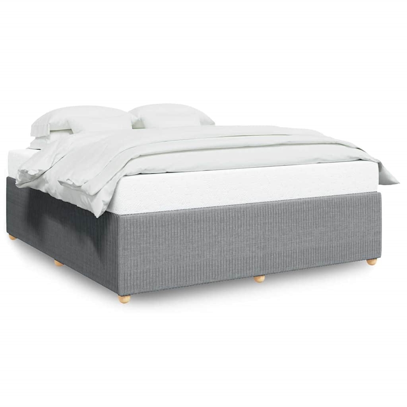 vidaXL Engineered Wood King Bed Frame in Light Grey