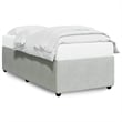 vidaXL Twin Without Headboard Bed Frame in Light Gray