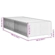 vidaXL Twin Without Headboard Bed Frame in Light Gray
