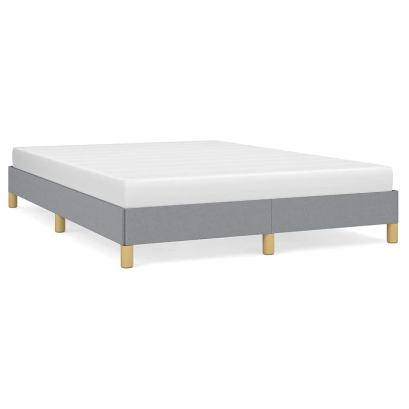 vidaXL Queen Engineered Wood Bed Frame in Light Gray