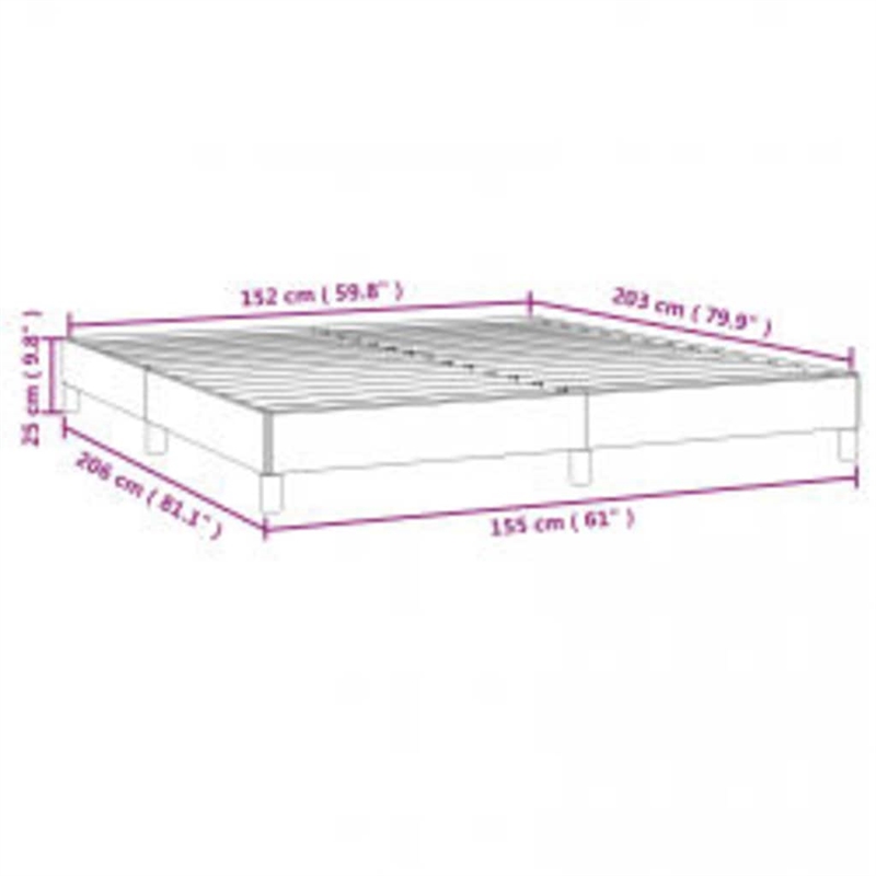 vidaXL Queen Engineered Wood Bed Frame in Light Gray