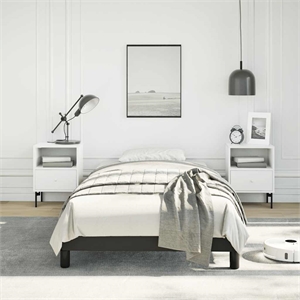 vidaXL Engineered wood Twin XL Bed Frame in Black