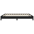 vidaXL Engineered Wood Faux Leather California King Bed Frame in Black