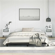 vidaXL Engineered Wood Faux Leather California King Bed Frame in Black