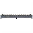 vidaXL Engineered Wood Velvet Twin Bed Frame in Dark Gray