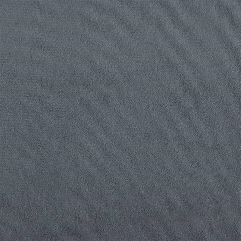 vidaXL Engineered Wood Velvet Twin Bed Frame in Dark Gray