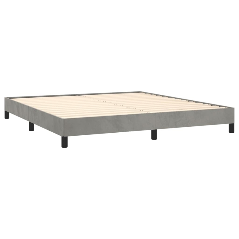 vidaXL Engineered Wood King Bed Frame in Light Grey