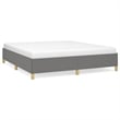vidaXL Engineered Wood King Bed Frame in Dark Gray Fabric