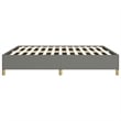 vidaXL Engineered Wood King Bed Frame in Dark Gray Fabric