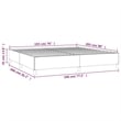 vidaXL Engineered Wood King Bed Frame in Dark Gray Fabric
