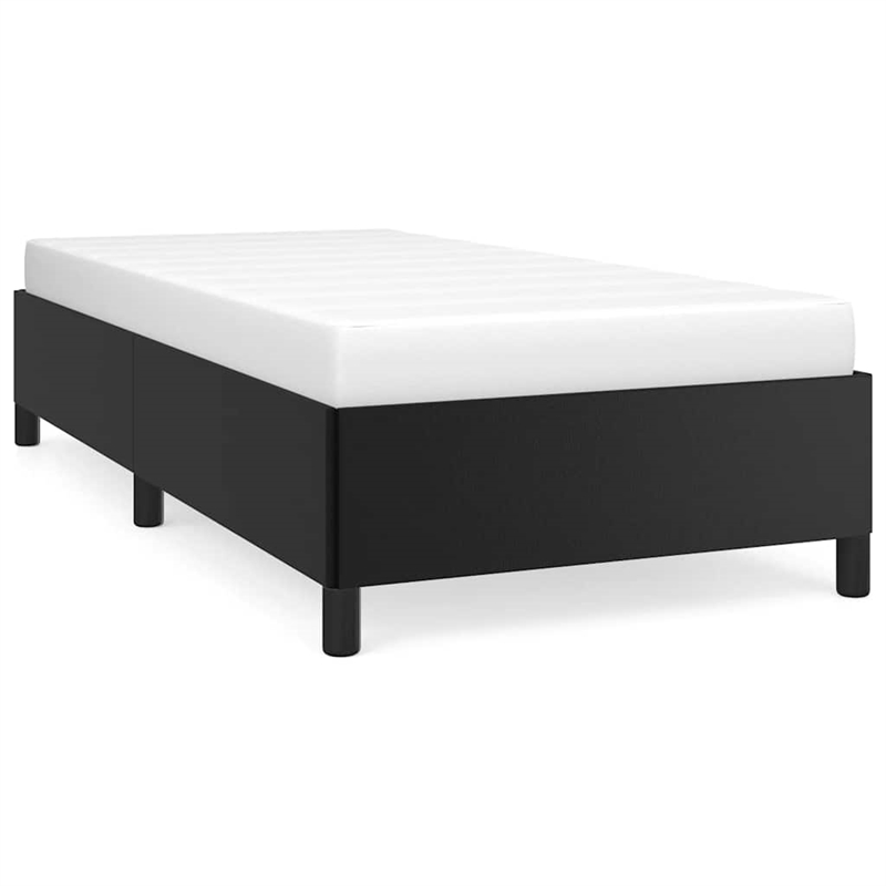 vidaXL Engineered wood Twin Bed Frame in Black