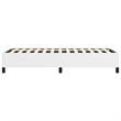 vidaXL Twin XL Faux Leather Bed Frame in White