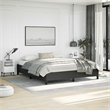 vidaXL Engineered Wood Faux Leather California King Bed Frame in Black