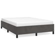 vidaXL Modern Engineered Wood Queen Bed Frame in Dark Gray