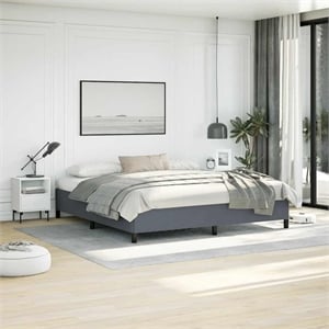 vidaXL Modren King Bed Frame in Dark Gray