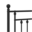 vidaXL Rectangular Powder-Coated Steel Full Bed Frame in Black