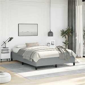 vidaXL Queen Engineered Wood Bed Frame in Light Grey