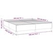 vidaXL Engineered Wood California King Bed Frame in Dark Gray