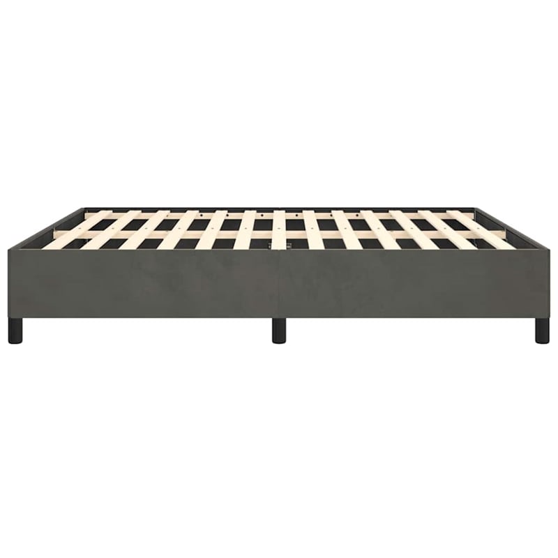 vidaXL Engineered Wood California King Bed Frame in Dark Gray