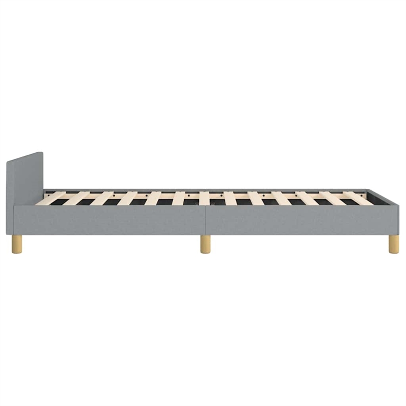 vidaXL Twin With Headboard Bed Frame in Light Gray