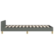 vidaXL Engineered Wood Twin XL Bed Frame with Headboard in Dark Gray