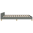vidaXL Engineered Wood California King Bed Frame with Headboard in Dark Gray