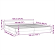 vidaXL Engineered Wood California King Bed Frame with Headboard in Dark Gray