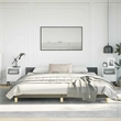 vidaXL Engineered Wood California King Bed Frame with Headboard in Dark Gray
