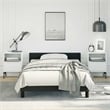 vidaXL Engineered wood Twin Bed Frame in Black